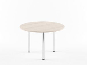 Конференц - стол круглый XRT 120 Бук Тиара/Алюминий 1200хх750 XTEN