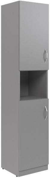 Шкаф колонка с 2-мя глухими малыми дверьми SR-5U.4(L) Серый 386х375х1815