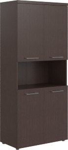 Шкаф с 2-мя комплектами глухих малых дверей и топом THC 85.4 венге-магия Z 854х452х1968