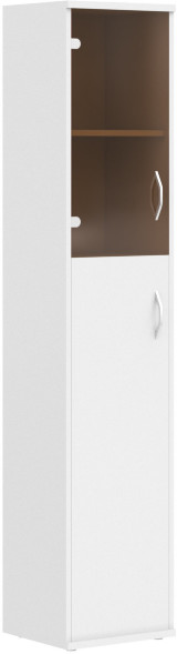 Шкаф колонка комбинированная СУ-1.7(L) Белый 406*365*1975